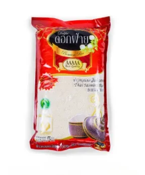 ข้าวหอมมะลิ ตราดอกฝ้ายพรีเมี่ยมแดง, Thai Jasmine Rice Dokfai Premium Brand